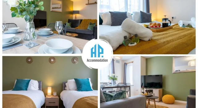 Stylish 2 bedroom, 2 bathroom with Free Parking and WiFi, Забронировать Апартаменты/квартира Апартаменты Милтон-Кинс, рядом с Inspired Gourmet Cookery School, Апартаменты/квартира