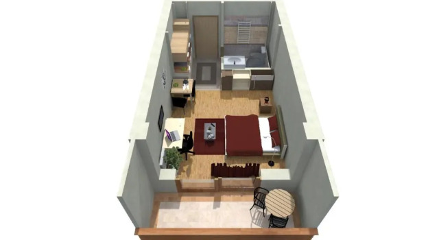 Студия с балконом Alpe-Adria Apartments