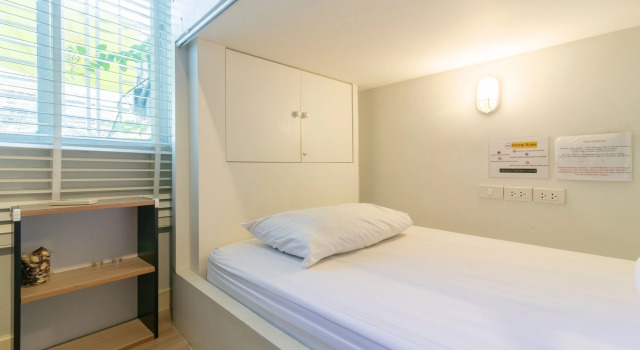 Кровать в общем номере Ratana Boutique Hostel