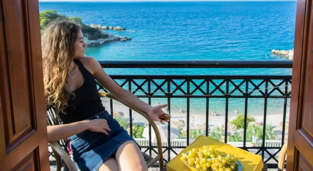 Трёхместный номер Standard c 1 комнатой с балконом и с видом на море Hotel Sunrise Beach