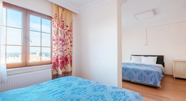 Четырёхместный семейный номер Standard с видом на море Miletus Otel