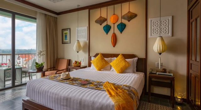 Двухместный люкс Savvy с балконом и с видом на реку Cozy Savvy Hoi An - The Quintessence of Exquisite Retreat