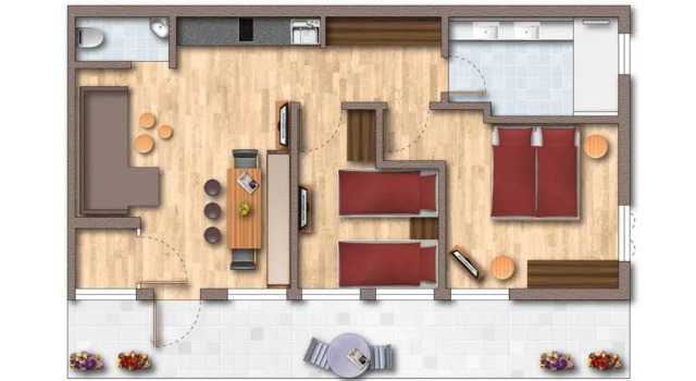 Апартаменты с 2 комнатами Boutique Appartments Gerlosperle