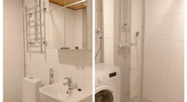 Семейные апартаменты с 2 комнатами с балконом и с видом на сад Wonderful Helsinki Apartment