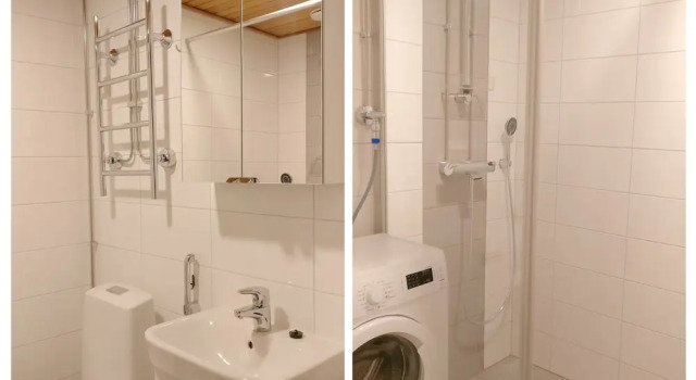 Семейные апартаменты с 2 комнатами с балконом и с видом на сад Wonderful Helsinki Apartment