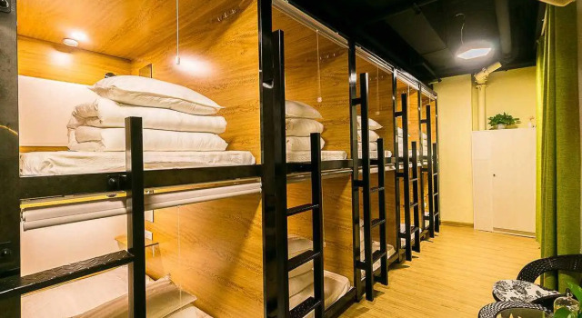 Łóżko w pokoju wieloosobowym Cube Bed Station - Hostel