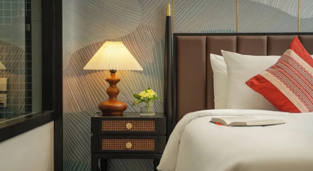 Двухместный номер Deluxe с балконом и с видом на горы DeLaMont Sapa Hotel