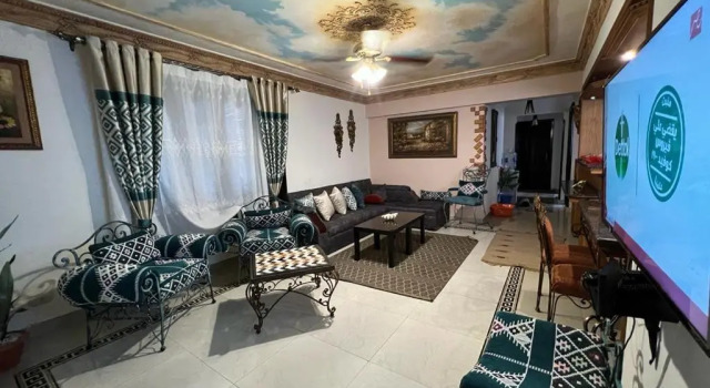 Lazorde bay sea front chalet first row with garden سيدي عبد الرحمن الساحل الشمالي لازرودي باي, Boek Chalet Villa's in North Coast, Villa