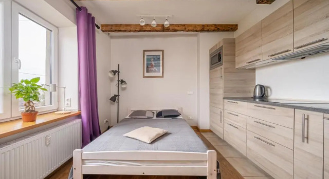 Студия Trendy Top-Floor Stay in Heart of Riga, Near Bars & Culture
