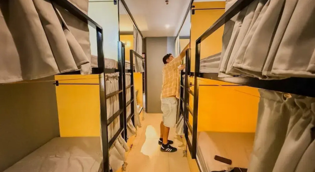 Кровать в общем номере Goofy Ants Hostel