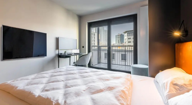 Affaires appartement avec balcon Yuma Managed Apartments Leipzig