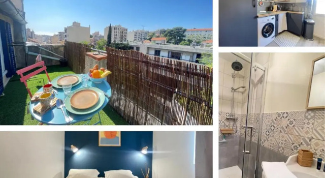 Апартаменты Glob'Trotteur Terrasse Centre-ville FastWifi