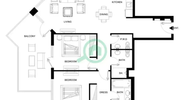 Апартаменты Extravagant 2 Bedroom in Urban Oasis Perfect for 6