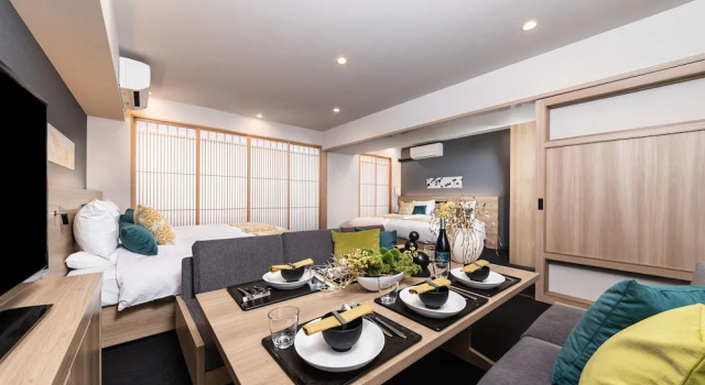 Семейные апартаменты Deluxe c 1 комнатой MIMARU Kyoto Shinmachi Sanjo