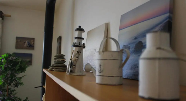 Une sympathique maison de vacances aux volets bleus