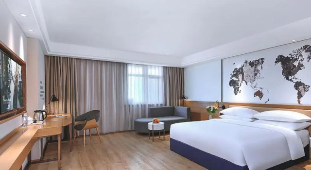 Номер Standard с красивым видом из окна Kyriad Marvelous Hotel Shanghai Daning lnternational Plaza