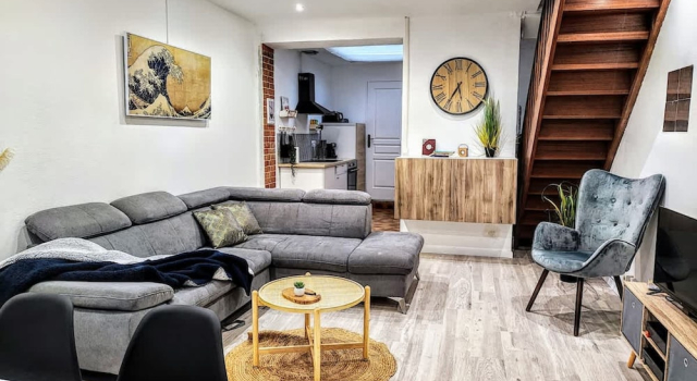 Japandi 4 Chambres Wifi Proche Parc Barbieux