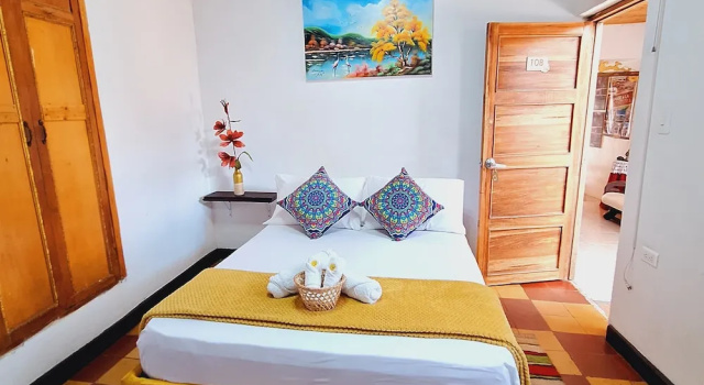 Двухместный номер Deluxe с видом на внутренний двор Hostal Colombian Gold