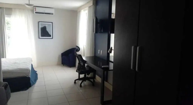Flat pé na areia com vista internet e ar