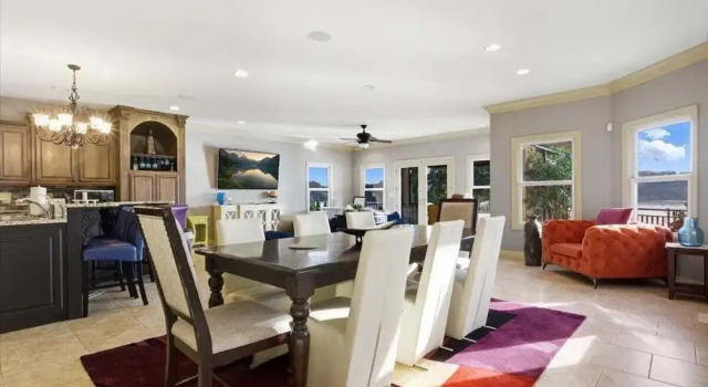 Luxury Lakefront Escape w/ Heated Pool, Hot Tub & Theater