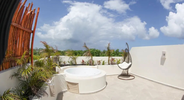 Апартаменты с 2 комнатами с балконом Villa Puerta Zama 2 BR with big terrace in Tulum by Happy Address