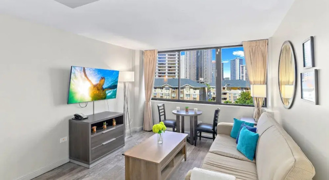 Aqua Palms Condo with City View, Забронировать Апартаменты/квартира Апартаменты Гонолулу, рядом с Royal Hawaiian Theater Legends in Concert Waikiki, Апартаменты/квартира