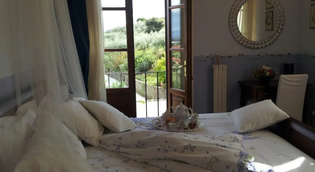 Luxus Apartment 2 Schlafzimmer mit Balkon und mit Gartenblick Il Campano