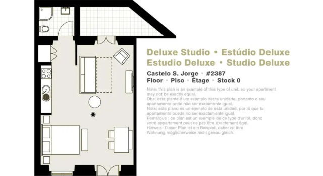 Студия Deluxe Lisbon Serviced Apartments - Castelo S. Jorge