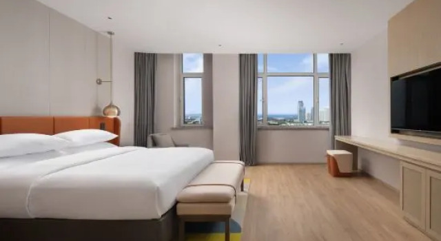 Люкс с видом на море Home2 Suites by Hilton Yantai Laishan