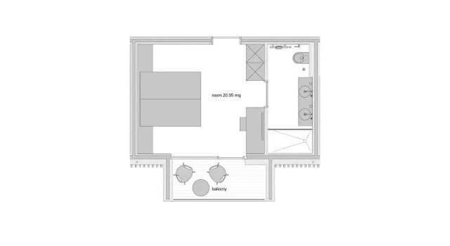 Двухместный номер Comfort с балконом WUD hotel