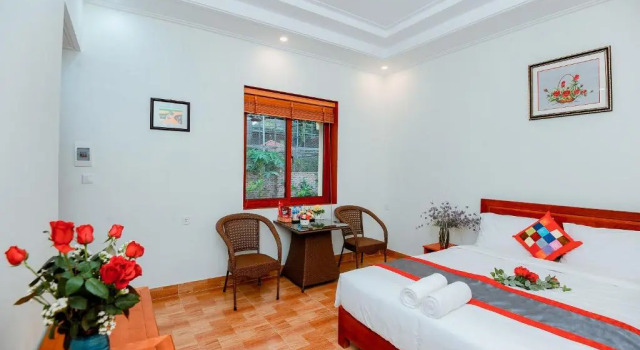 Бунгало Deluxe с видом на сад Tam Coc Golden Sky Homestay