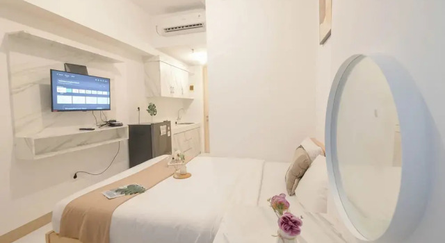Modern Soft Minimalist Studio At Tokyo Riverside Pik 2 Apartment, Book Apartment Jakarta Jakarta Province