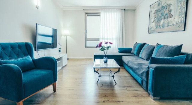 Suite Premium 1 dormitorio frente a la playa Almog Beach Apartments מגדלי חוף הכרמל חיפה