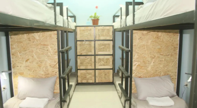 Кровать в общем номере Ha Giang Amazing Hostel