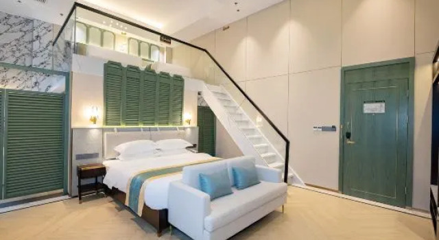 Люкс Дуплекс с видом на сад Anlan Seaview Resort Beihai Weizhou Island