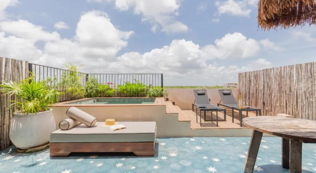 Beautiful Aldea Zama PH with Private Plunge Pool and Terrace, Rezervasyon Daire Tulum havuzlu oteller, Yüzme Havuzu