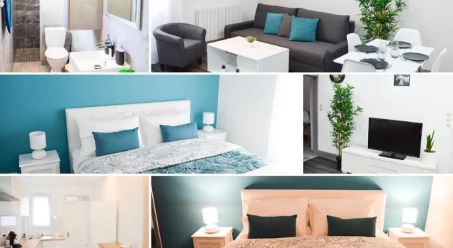 Апартаменты Le Blue St Léon : 2 Pièces Cozy Lit King Size Wifi
