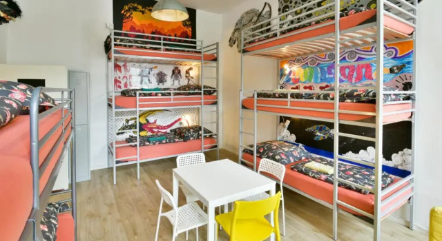 Кровать в общем номере Kiez Hostel Berlin