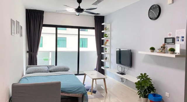 Suasana JB at JB Center Luxury Modern & Rustic 1BR Apt for Bussiness,Vacation trips, Prenota Hotel Hotel a Johor con piscina, Piscina