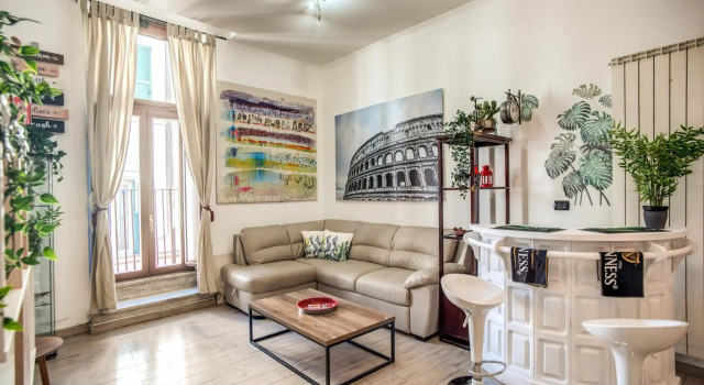 2 Bdr family apt Balestrari Palace Campo dei Fiori Piazza Navona Piazza Venezia, Забронировать Отель Навона Рим, рядом с Уста истины