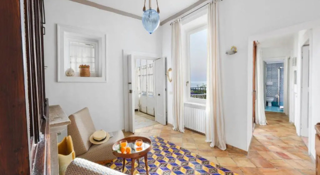 7 bedrooms house with sea view enclosed garden and wifi at Massa Lubrense 2 km away from the beach