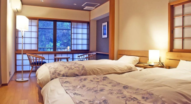 Двухместный люкс с видом на горы Kitashirakawa Natural Radium Onsen