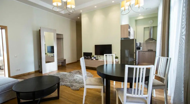 Апартаменты c 1 комнатой с балконом Отель Riga Lux Apartments - Ernesta
