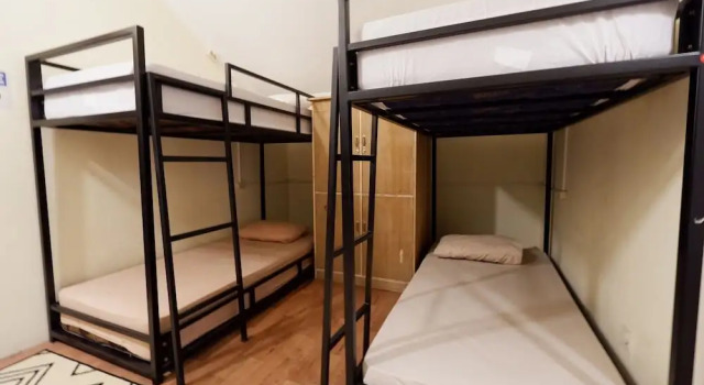 Bett im Wohnheim 2 Schlafzimmer Oke Baik Hostel