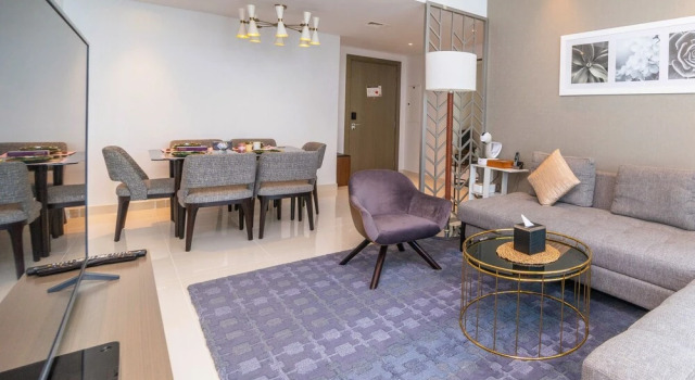 Stunning 2 Bedroom Damac Maison Privee, Забронировать Отель Отели Эмирата Дубая с бассейном, рядом с Al Wajeha Al Maeyah Marine Transport Station, Бассейн