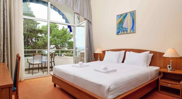 Двухместный номер Superior с балконом и с видом на море Hotel Selce