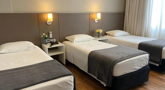 Трёхместный номер Deluxe Hotel Himmelblau Blumenau - Centro de Blumenau, próximo ao Neumarkt Shopping