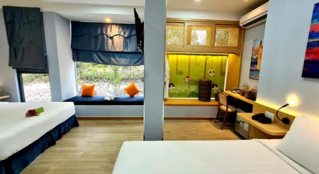 Трёхместный семейный номер Standard с видом на сад Tom Hill Boutique Resort & Spa - Sea View