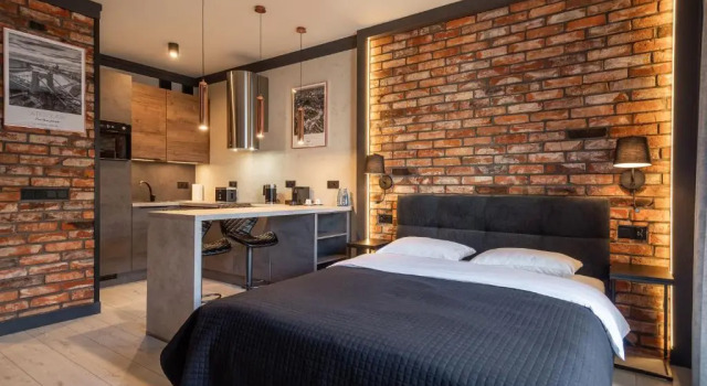 Студия с балконом Loft House Premium Apartments