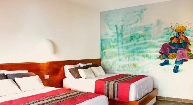 Четырёхместный номер Standard с видом на сад Axkan Arte Hotel Tuxtla